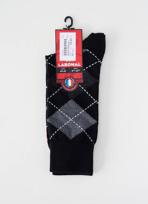 Chaussettes maille fine noir LABONAL homme