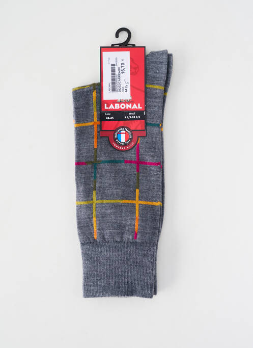 Chaussettes maille fine gris LABONAL homme
