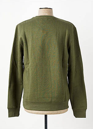 Sweat-shirt sérigraphie floquée manches longues vert DAYTONA homme