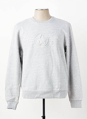Sweat-shirt manches longues manches longues gris DAYTONA homme