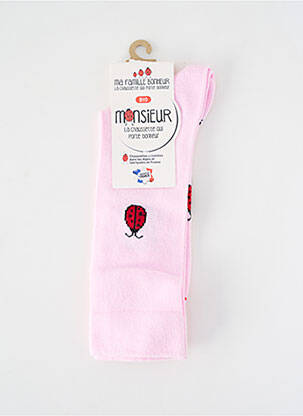 Chaussettes imprimé fantaisie rose MONSIEUR femme