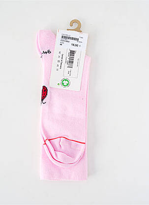 Chaussettes imprimé fantaisie rose MONSIEUR femme
