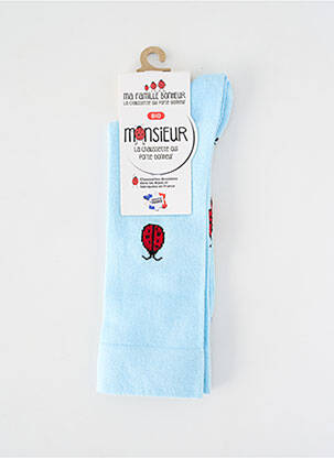 Chaussettes imprimé fantaisie bleu MONSIEUR femme