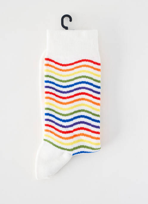 Chaussettes maintien élastique blanc DAGOBERT A L'ENVERS femme