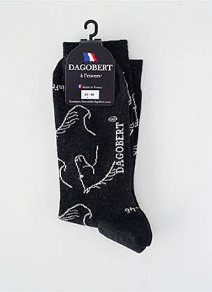 Chaussettes stretch noir DAGOBERT A L'ENVERS femme