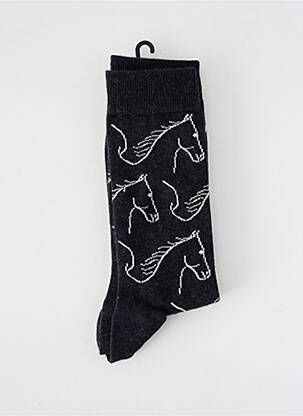 Chaussettes stretch noir DAGOBERT A L'ENVERS femme