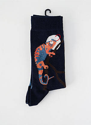 Chaussettes stretch noir DAGOBERT A L'ENVERS homme