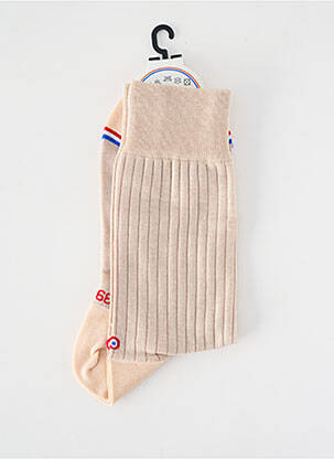 Chaussettes stretch beige LA CHAUSSETTE FRANÇAISE femme