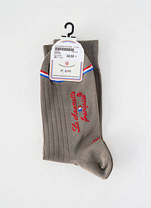 Chaussettes stretch vert LA CHAUSSETTE FRANÇAISE femme