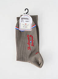 Chaussettes maille fine vert LA CHAUSSETTE FRANÇAISE femme
