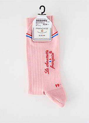 Chaussettes stretch rose LA CHAUSSETTE FRANÇAISE femme