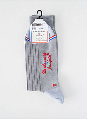 Chaussettes stretch gris LA CHAUSSETTE FRANÇAISE femme