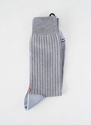 Chaussettes stretch gris LA CHAUSSETTE FRANÇAISE femme
