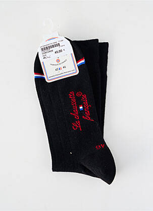 Chaussettes stretch noir LA CHAUSSETTE FRANÇAISE homme