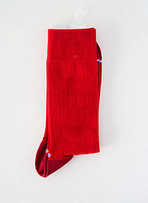 Chaussettes stretch rouge LA CHAUSSETTE FRANÇAISE homme