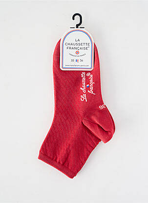 Chaussettes stretch rouge LA CHAUSSETTE FRANÇAISE femme