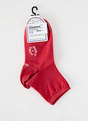 Chaussettes stretch rouge LA CHAUSSETTE FRANÇAISE femme