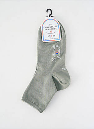 Chaussettes stretch vert LA CHAUSSETTE FRANÇAISE femme