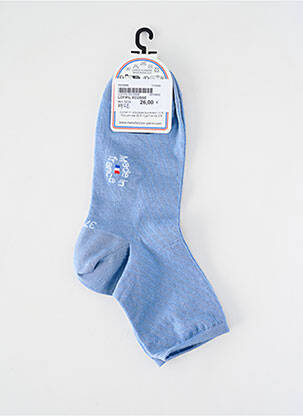Chaussettes stretch bleu LA CHAUSSETTE FRANÇAISE femme