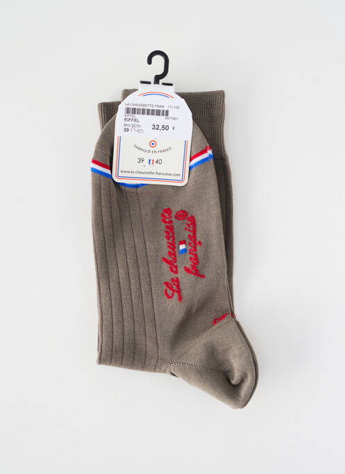 Chaussettes maintien élastique vert LA CHAUSSETTE FRANÇAISE femme