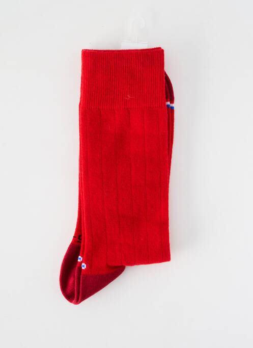 Chaussettes maille fine rouge LA CHAUSSETTE FRANÇAISE homme