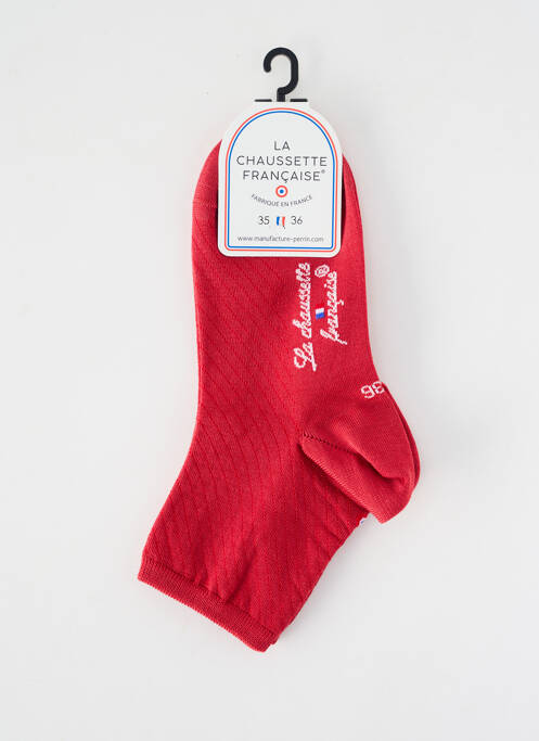 Chaussettes maintien élastique rouge LA CHAUSSETTE FRANÇAISE femme