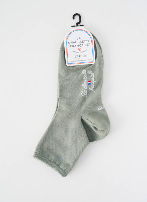 Chaussettes maintien élastique vert LA CHAUSSETTE FRANÇAISE femme