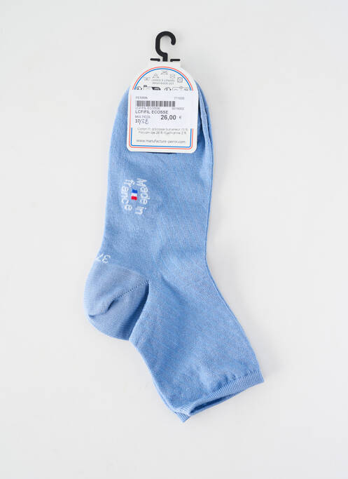 Chaussettes maintien élastique bleu LA CHAUSSETTE FRANÇAISE femme