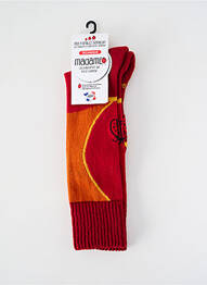 Chaussettes imprimé fantaisie rouge MA FAMILLE BONHEUR femme