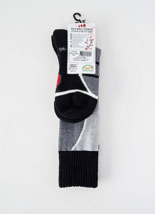 Chaussettes imprimé fantaisie gris MA FAMILLE BONHEUR femme