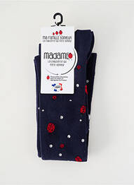 Chaussettes imprimé fantaisie bleu MA FAMILLE BONHEUR femme