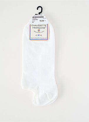 Chaussettes stretch blanc LA CHAUSSETTE FRANÇAISE femme