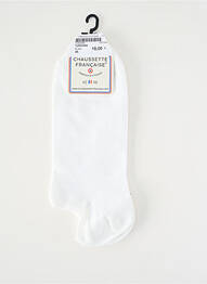 Chaussettes maintien élastique blanc LA CHAUSSETTE FRANÇAISE femme