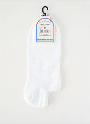 Chaussettes stretch blanc LA CHAUSSETTE FRANÇAISE femme