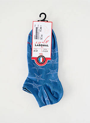 Chaussettes imprimé fantaisie bleu LABONAL homme