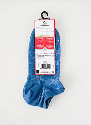 Chaussettes imprimé fantaisie bleu LABONAL homme