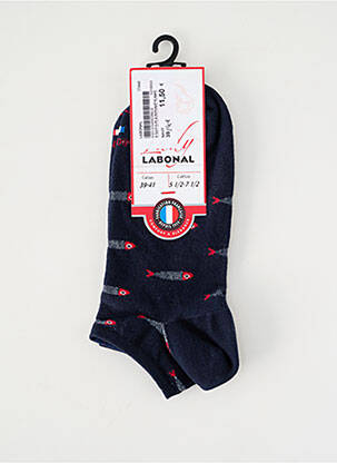 Chaussettes maille fine bleu LABONAL homme