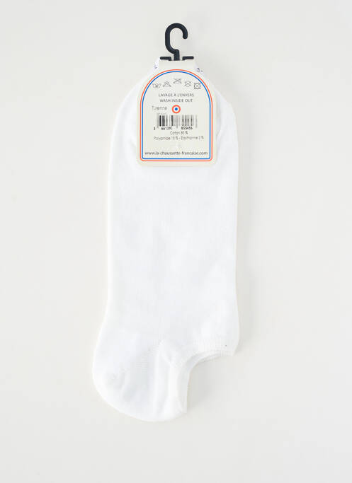 Chaussettes maintien élastique blanc LA CHAUSSETTE FRANÇAISE femme