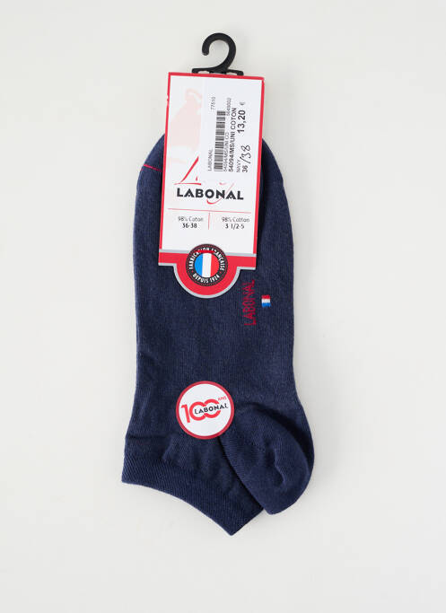 Chaussettes maille fine bleu LABONAL homme