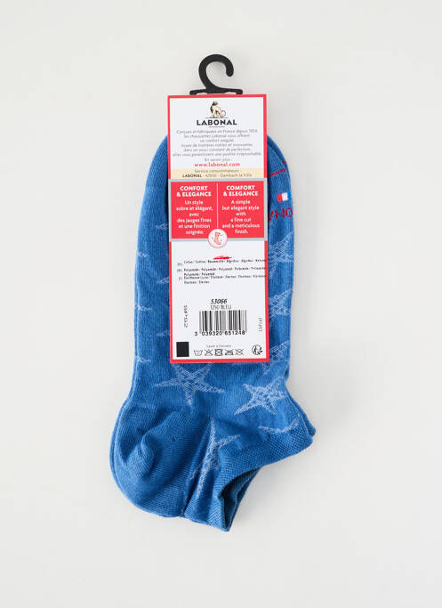 Chaussettes imprimé fantaisie bleu LABONAL homme