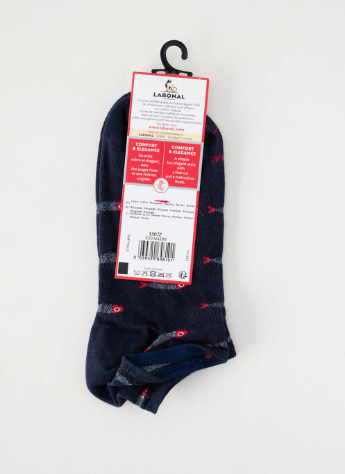 Chaussettes maille fine bleu LABONAL homme