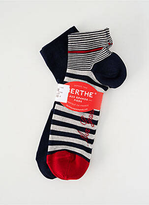 Chaussettes stretch bleu BERTHE AUX GRANDS PIEDS homme