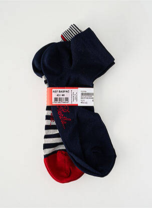 Chaussettes stretch bleu BERTHE AUX GRANDS PIEDS homme
