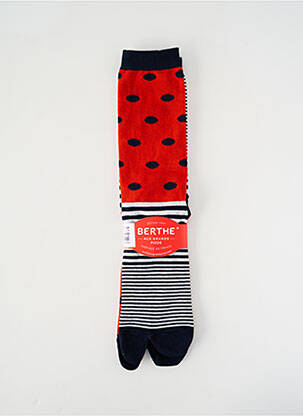 Chaussettes stretch rouge BERTHE AUX GRANDS PIEDS homme