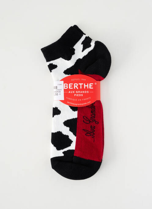 Chaussettes maintien élastique noir BERTHE AUX GRANDS PIEDS femme