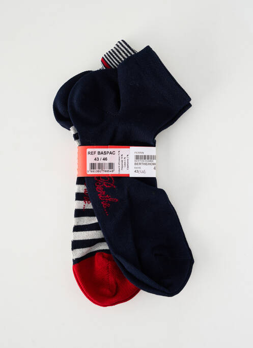 Chaussettes maille fine bleu BERTHE AUX GRANDS PIEDS homme