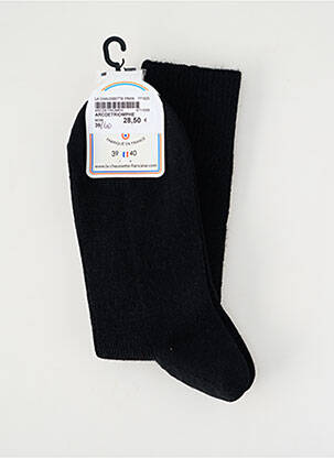 Chaussettes stretch noir LA CHAUSSETTE FRANÇAISE homme