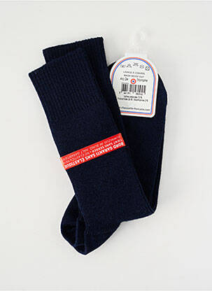 Chaussettes stretch bleu LA CHAUSSETTE FRANÇAISE homme