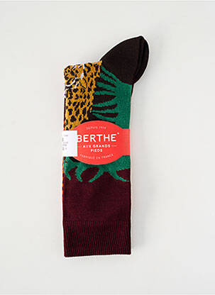 Chaussettes stretch marron BERTHE AUX GRANDS PIEDS femme
