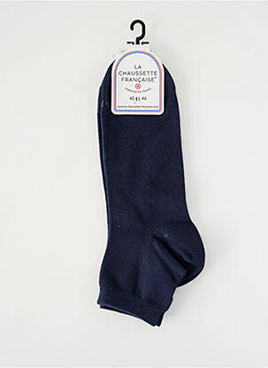 Chaussettes stretch bleu LA CHAUSSETTE FRANÇAISE homme